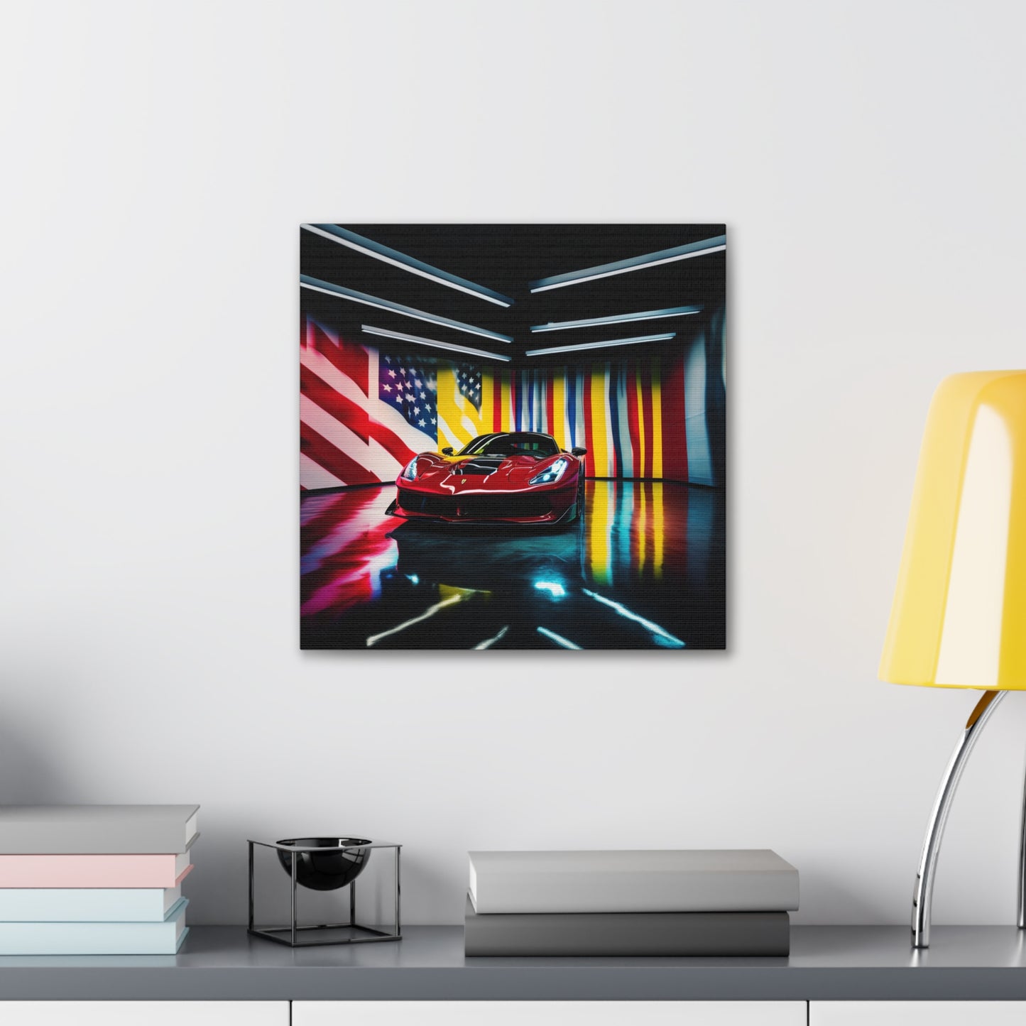 Canvas Gallery Wraps Macro Flag Ferrari 2