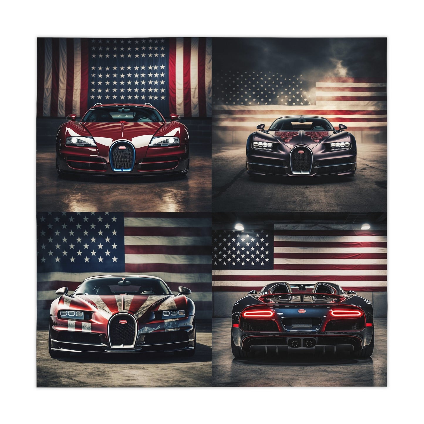 Tablecloth American Flag Background Bugatti 5