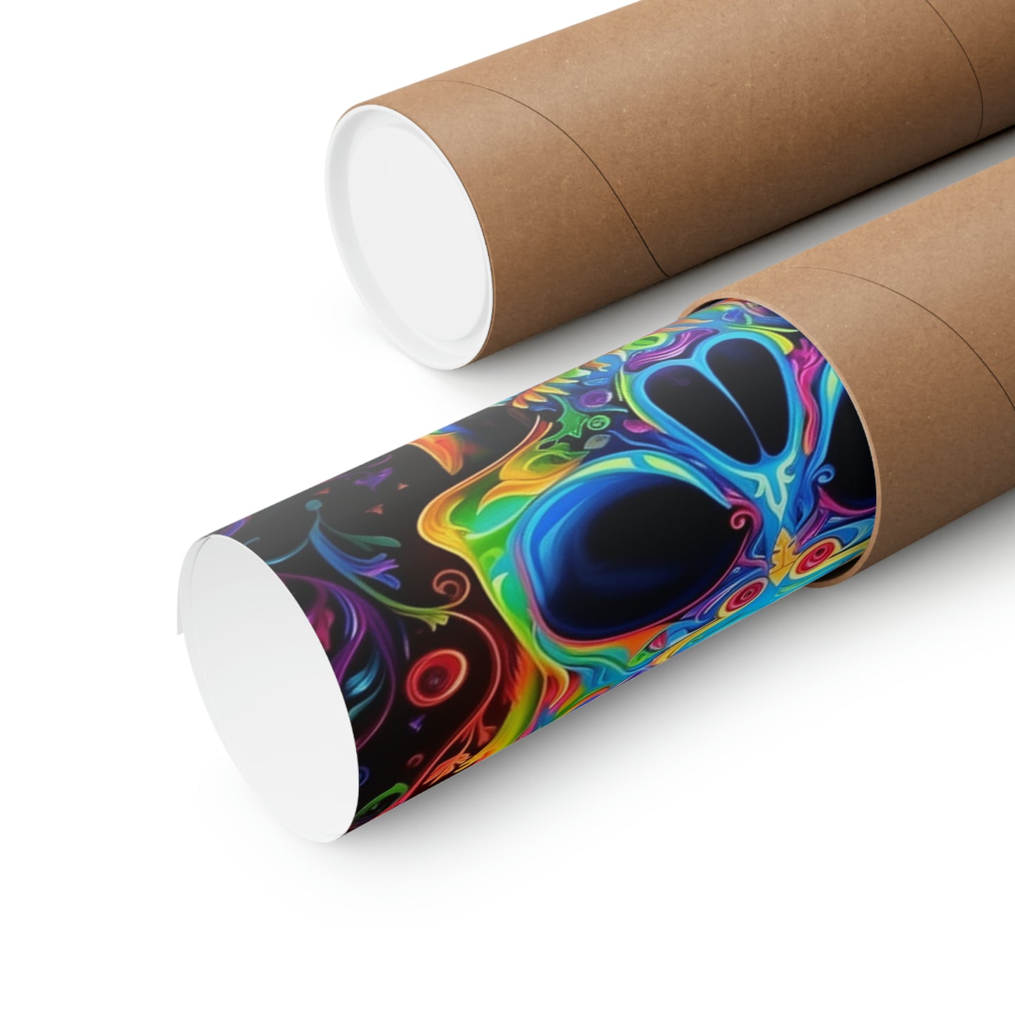 Premium Matte Vertical Posters Macro Skull Color 4