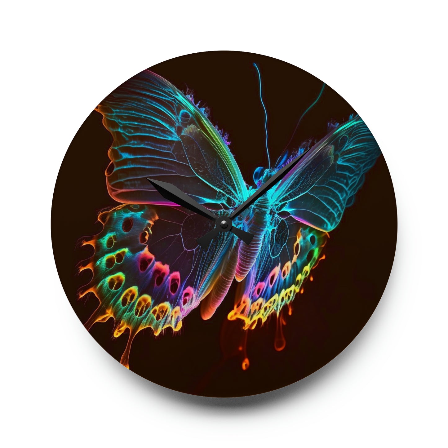 Acrylic Wall Clock Thermal Butterfly 2