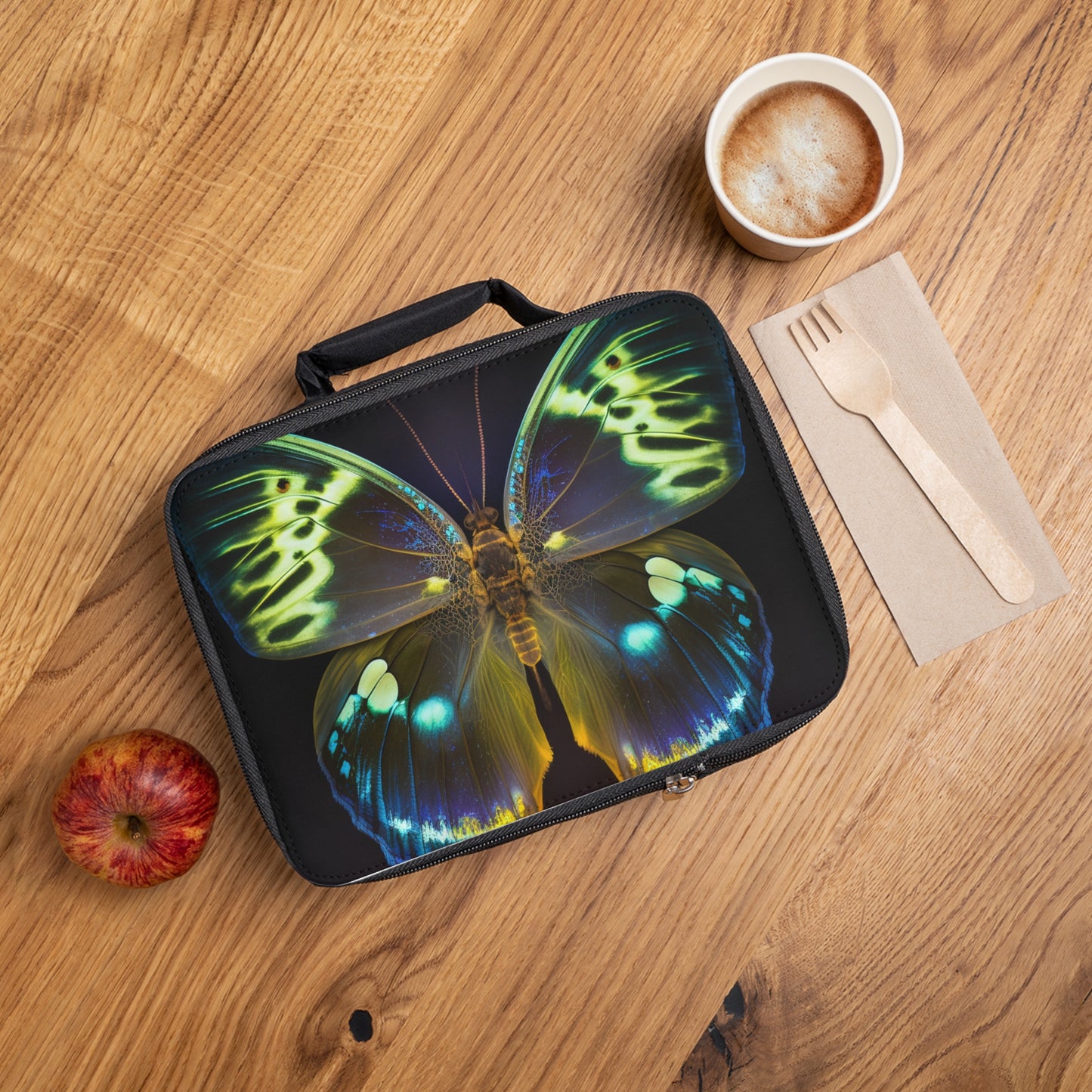 Lunch Bag Neon Hue Butterfly 1