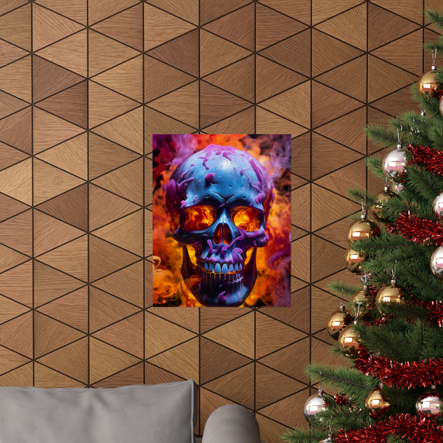 Premium Matte Vertical Posters Macro Skull 3