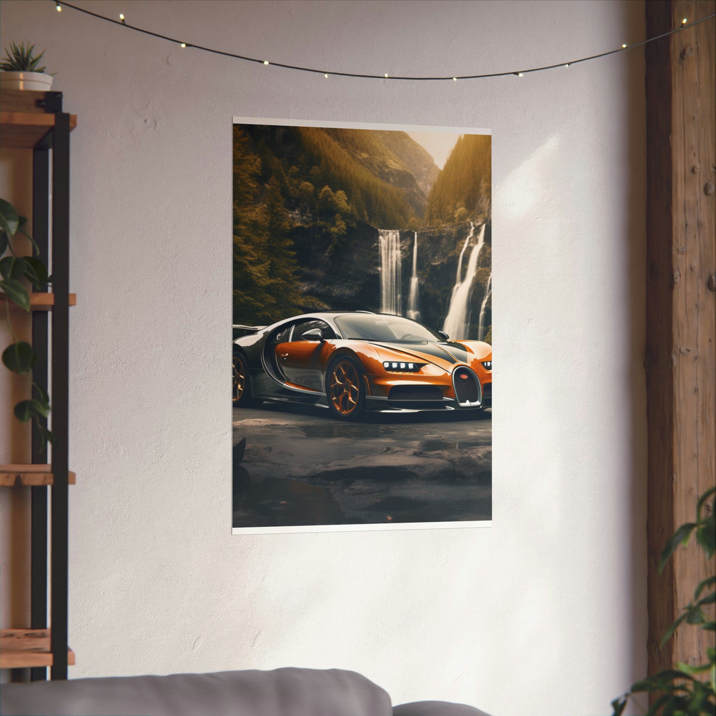 Premium Matte Vertical Posters Bugatti Waterfall 3