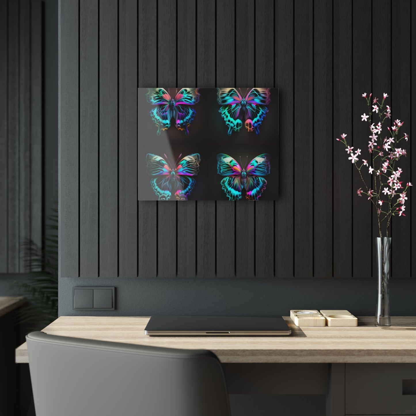 Acrylic Prints Neon Butterfly Fusion 5