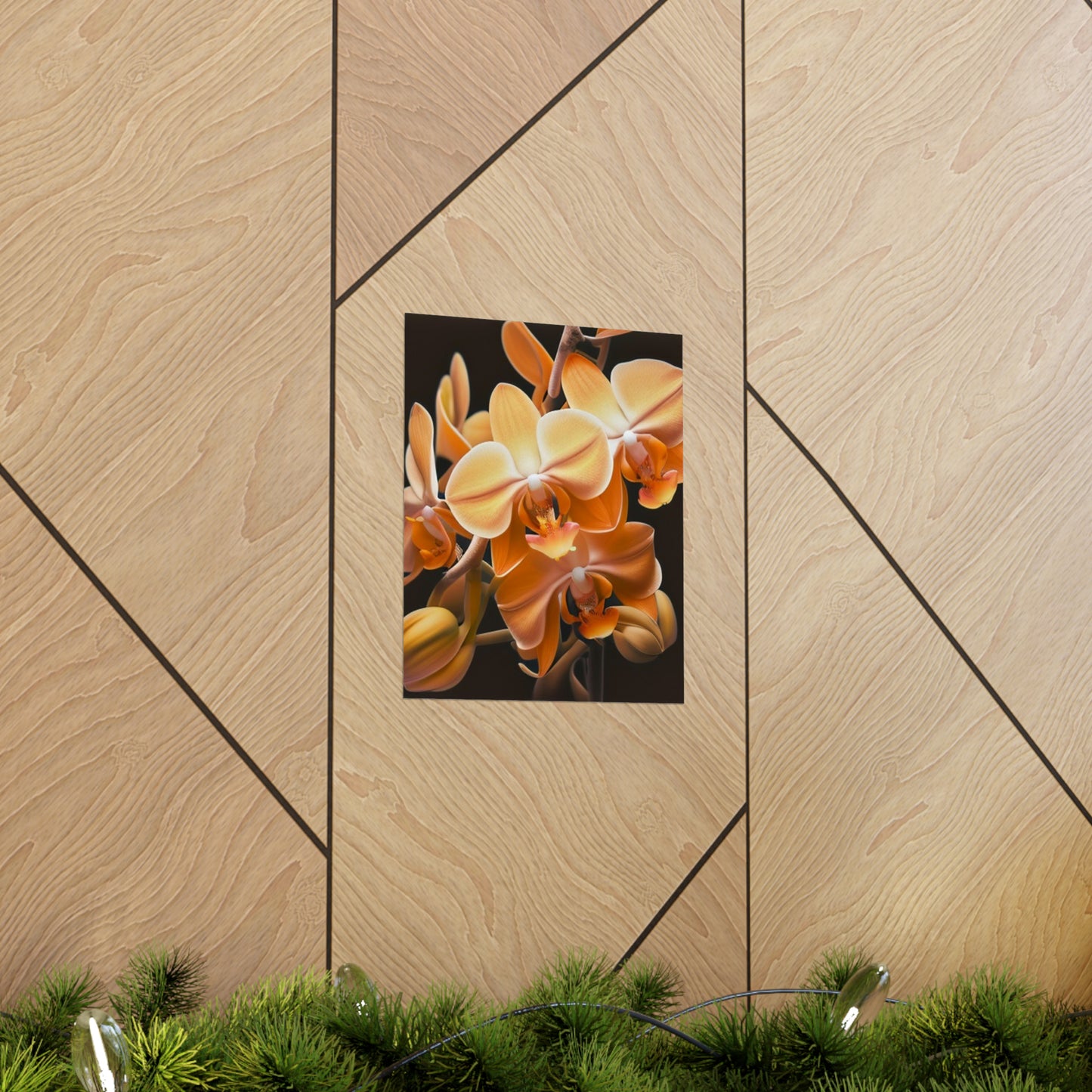 Premium Matte Vertical Posters orchid pedals 1