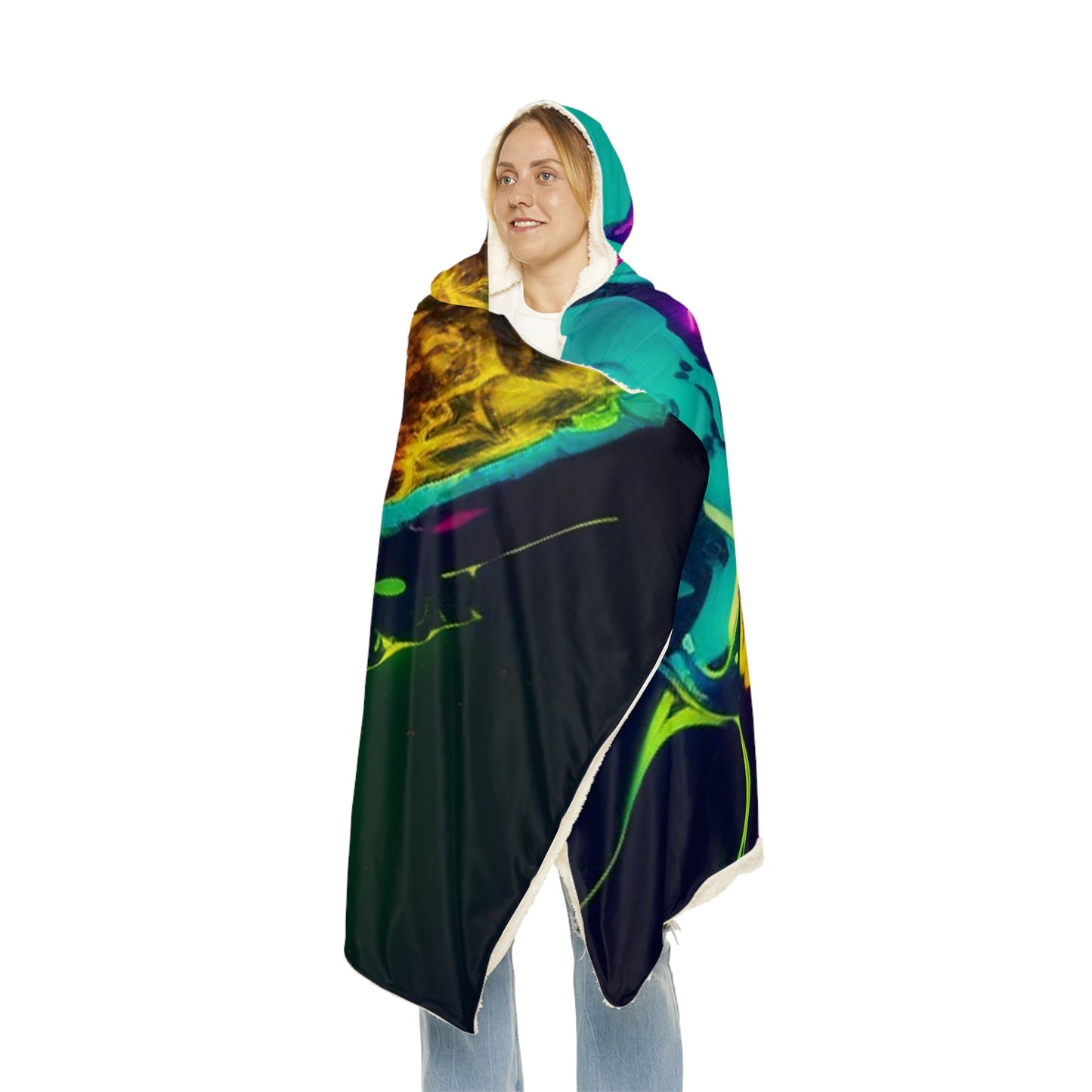 Snuggle Hooded Blanket Florescent Glow 4