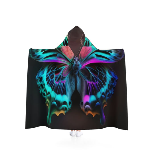 Hooded Blanket Neon Butterfly Fusion 1
