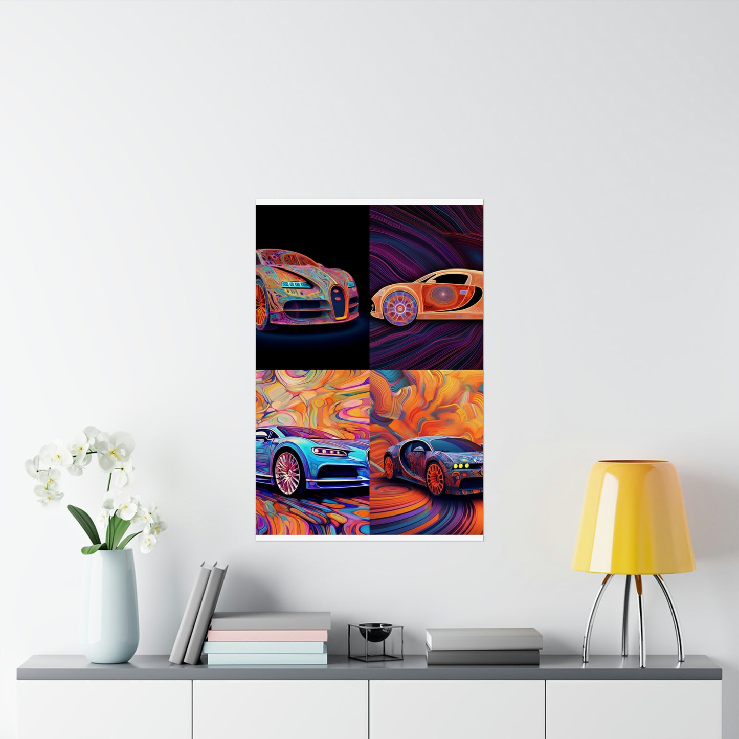 Premium Matte Vertical Posters Bugatti Abstract Concept 5