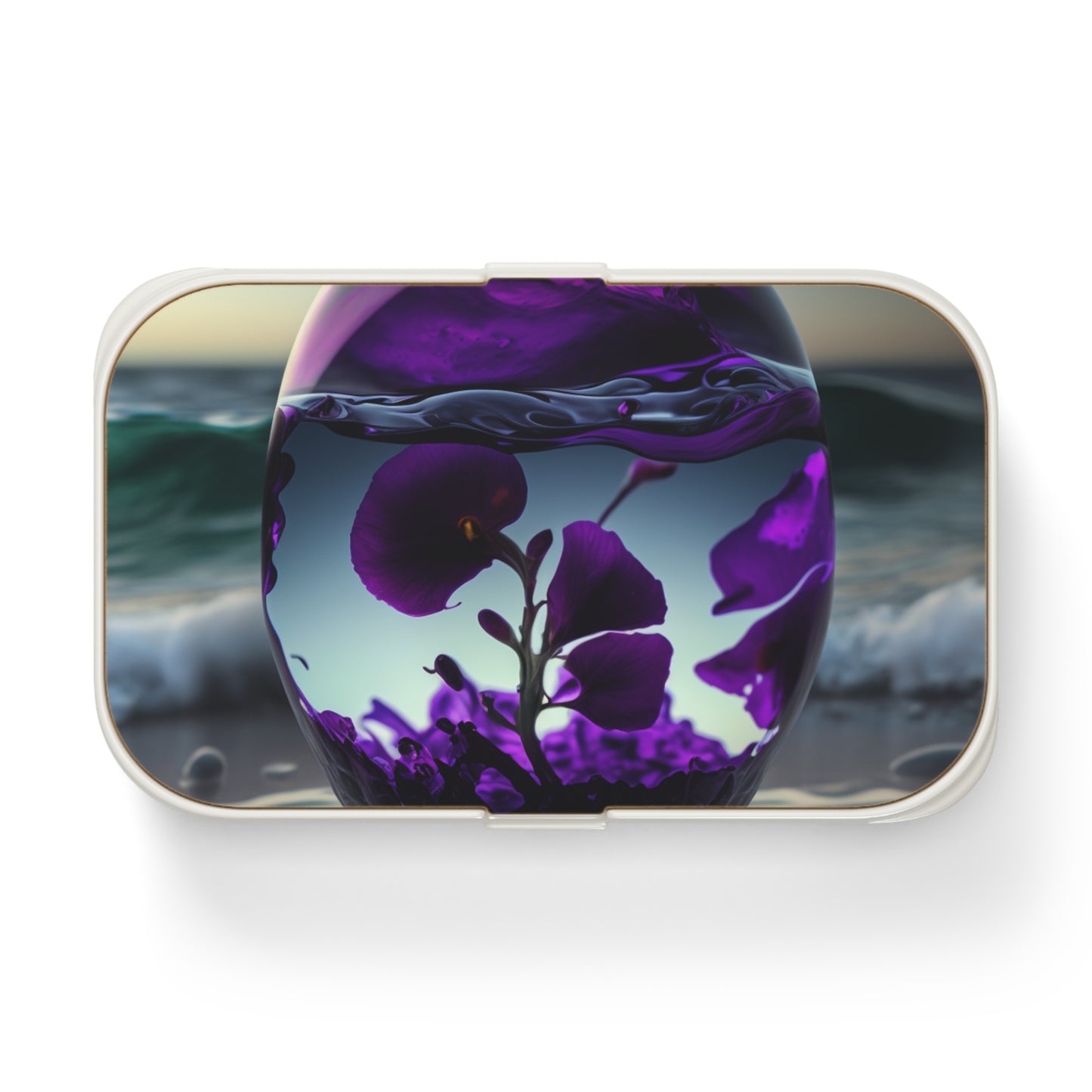 Bento Lunch Box Purple Sweet pea in a vase 4