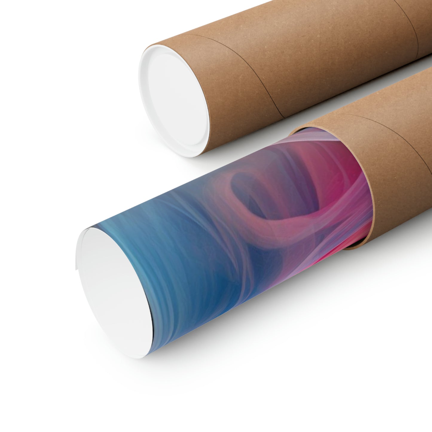 Premium Matte Vertical Posters Pink & Blue Tulip Rose 3
