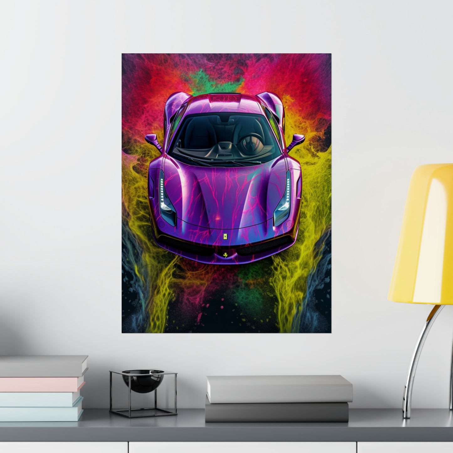 Premium Matte Vertical Posters Farrari Water 3