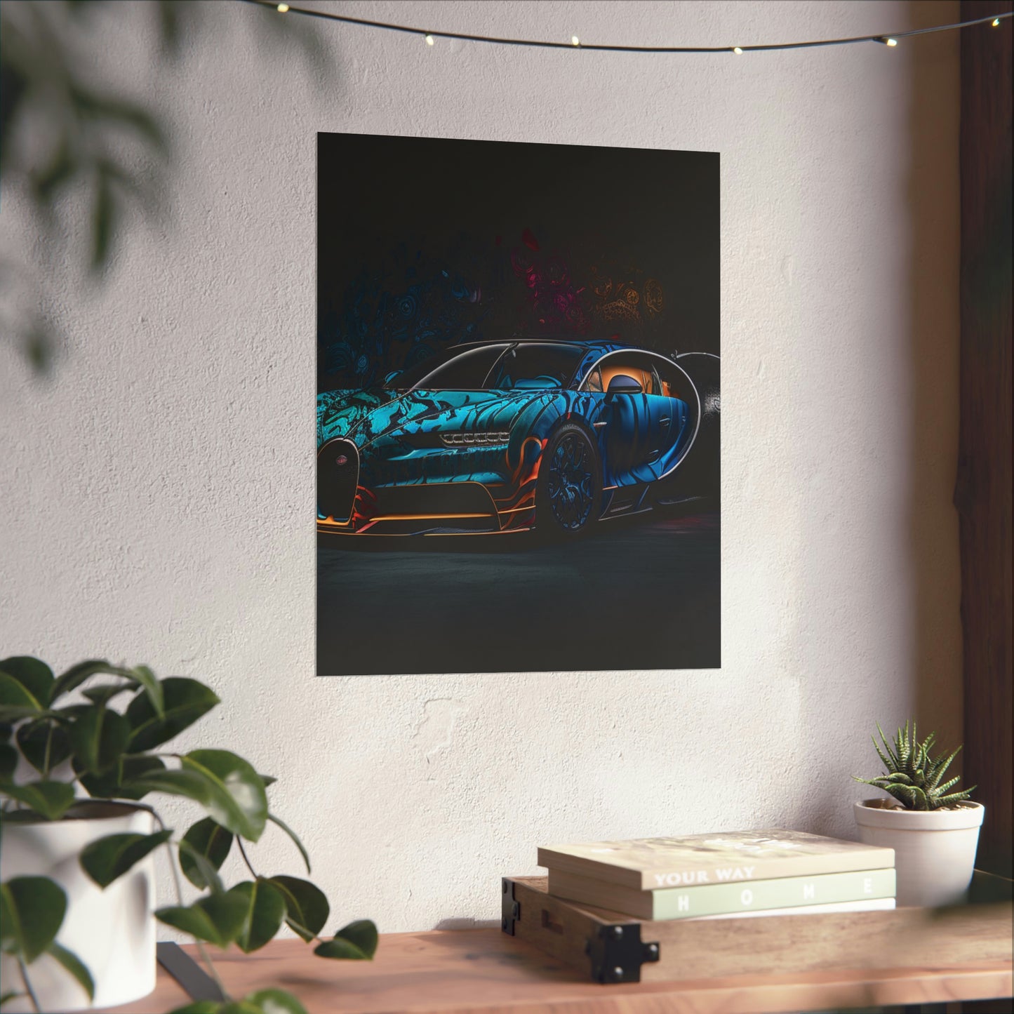 Premium Matte Vertical Posters Bugatti Blue 3