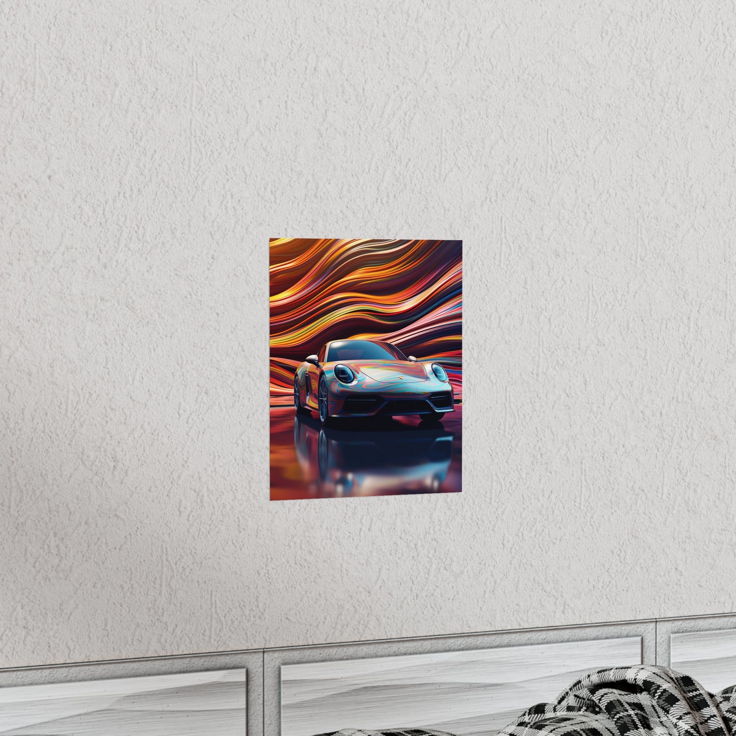 Premium Matte Vertical Posters Porsche Water Fusion 1