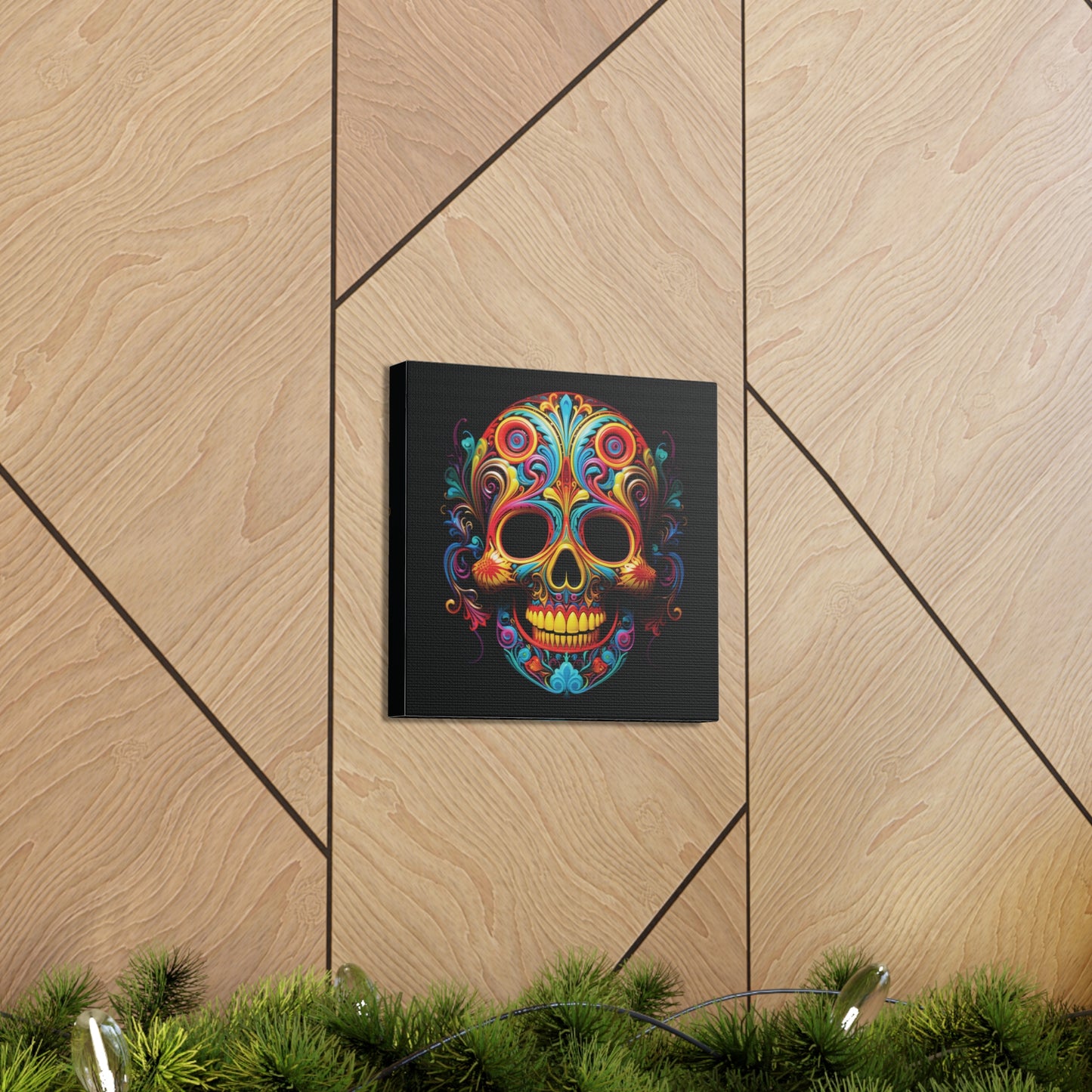 Canvas Gallery Wraps Macro Skull Color 1