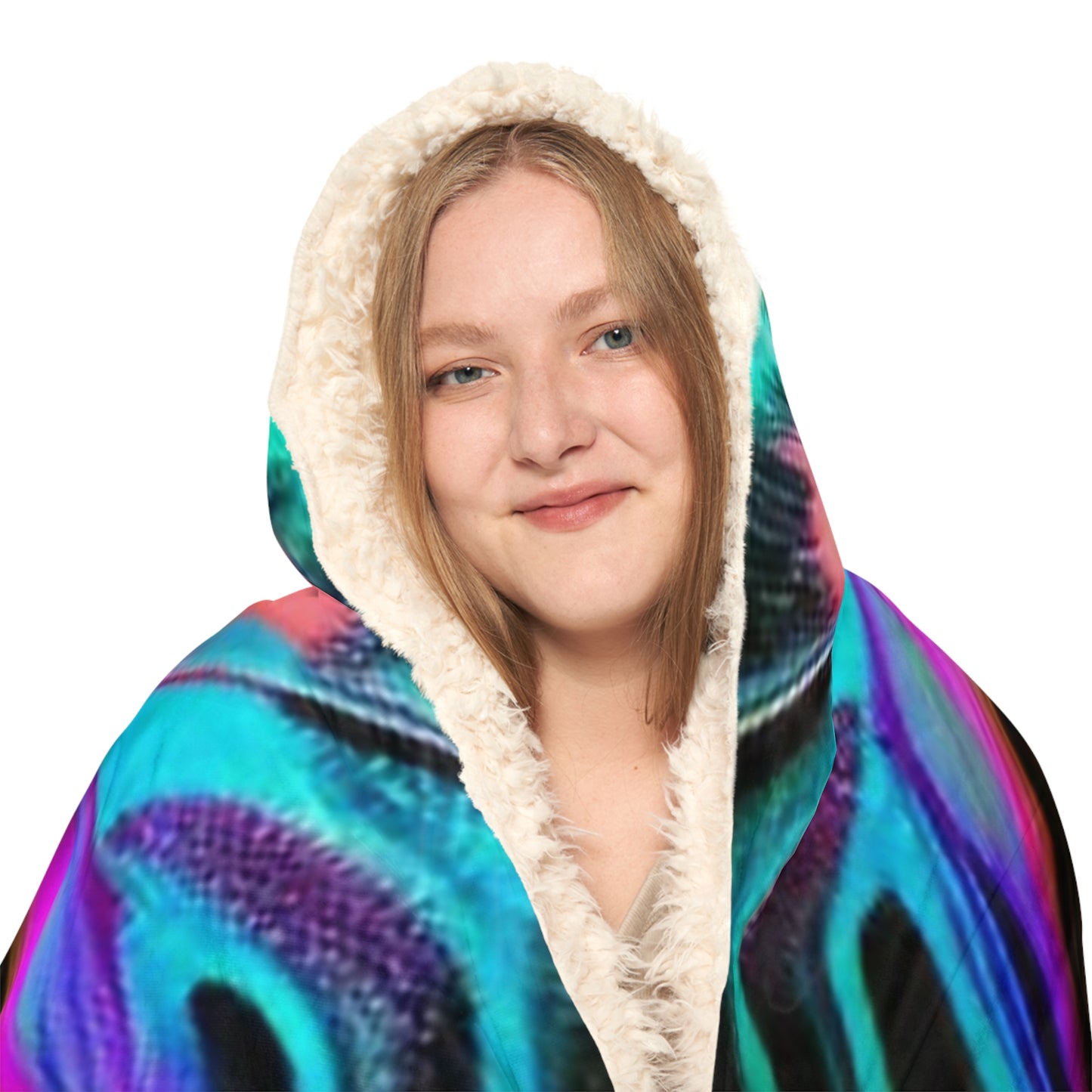 Snuggle Hooded Blanket Neon Butterfly Fusion 3