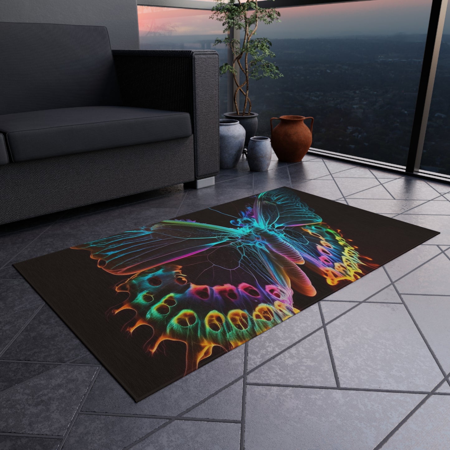 Outdoor Rug  Thermal Butterfly 2