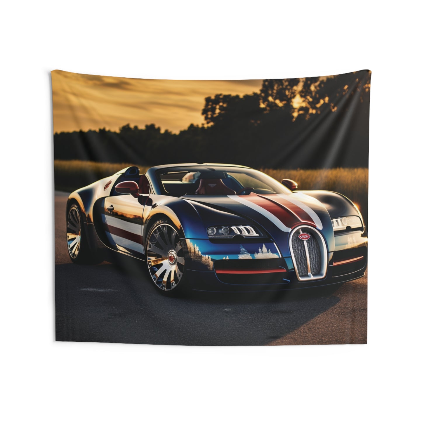 Indoor Wall Tapestries Bugatti Flag American 3