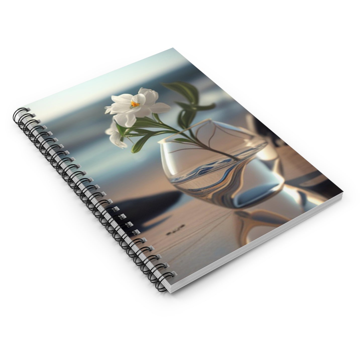 Spiral Notebook - Ruled Line Jasmine glass vase 3