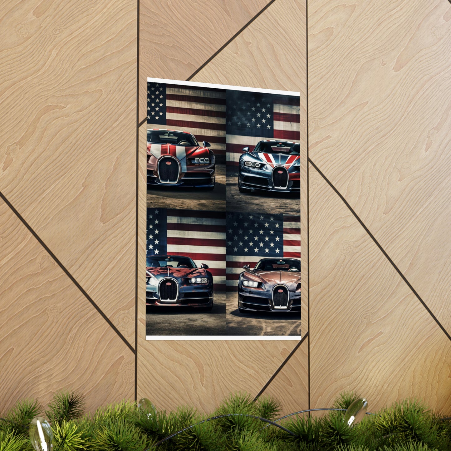 Premium Matte Vertical Posters Bugatti Flag 5