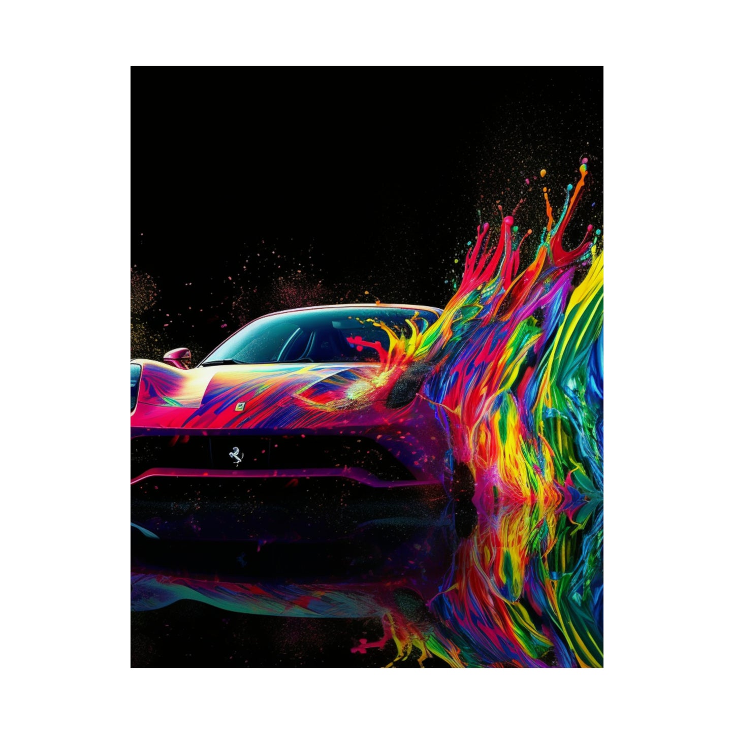 Premium Matte Vertical Posters Ferrari Fusion Water 3