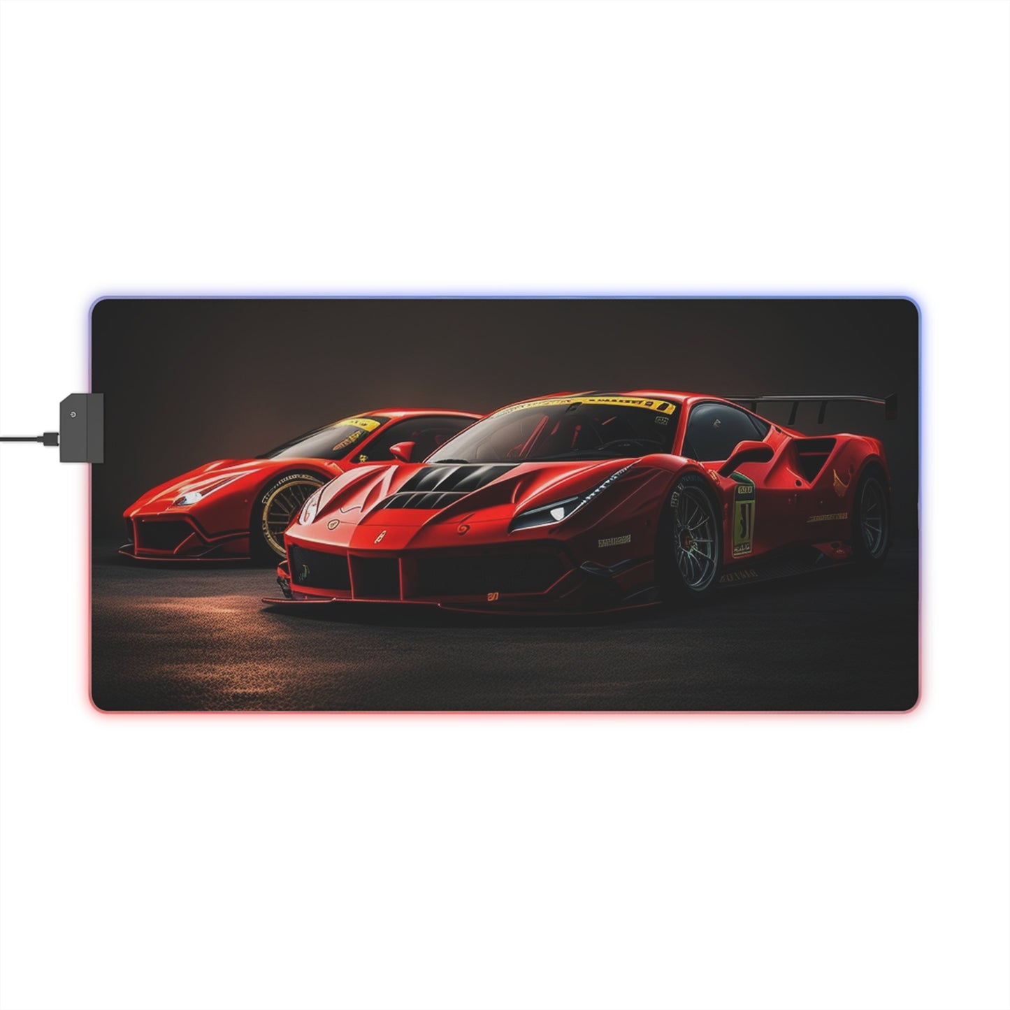 LED Gaming Mouse Pad Ferrari Red 4