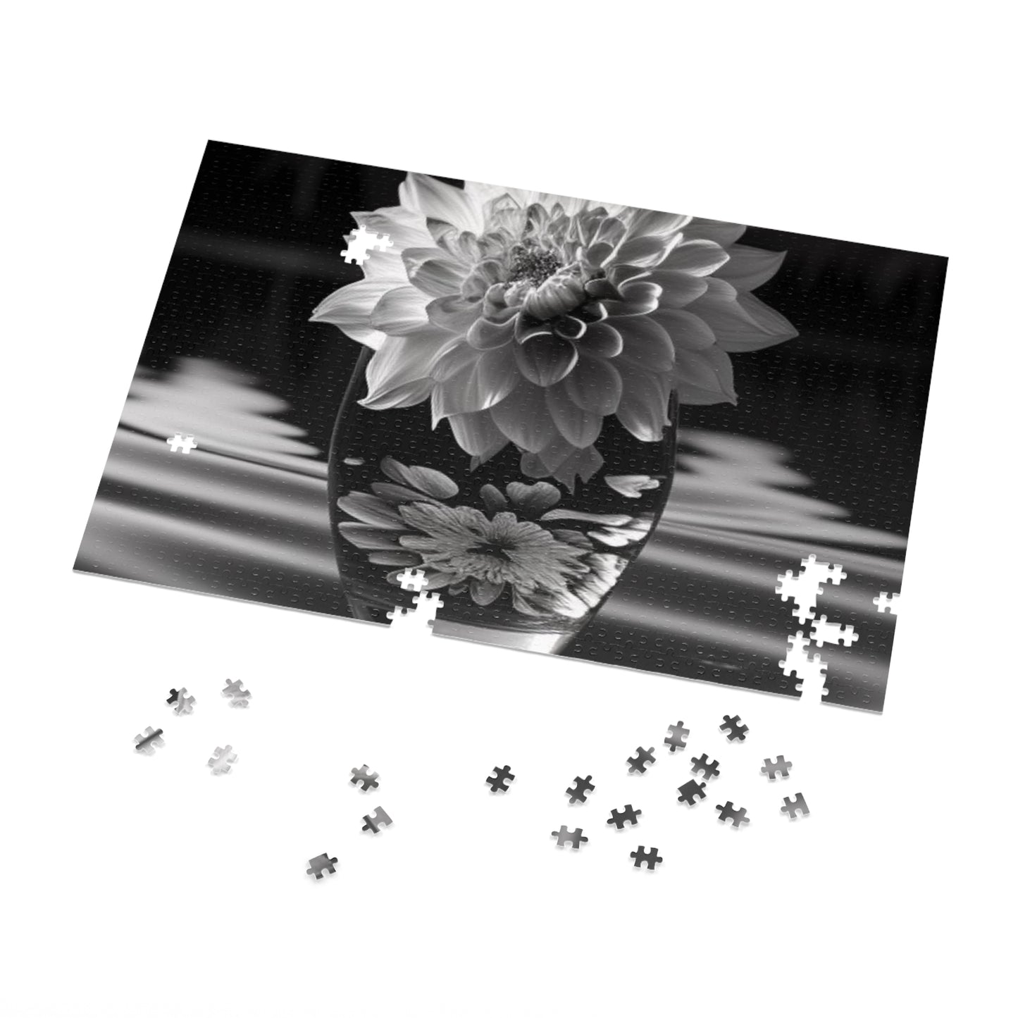 Jigsaw Puzzle (30, 110, 252, 500,1000-Piece) White Dahlia 4