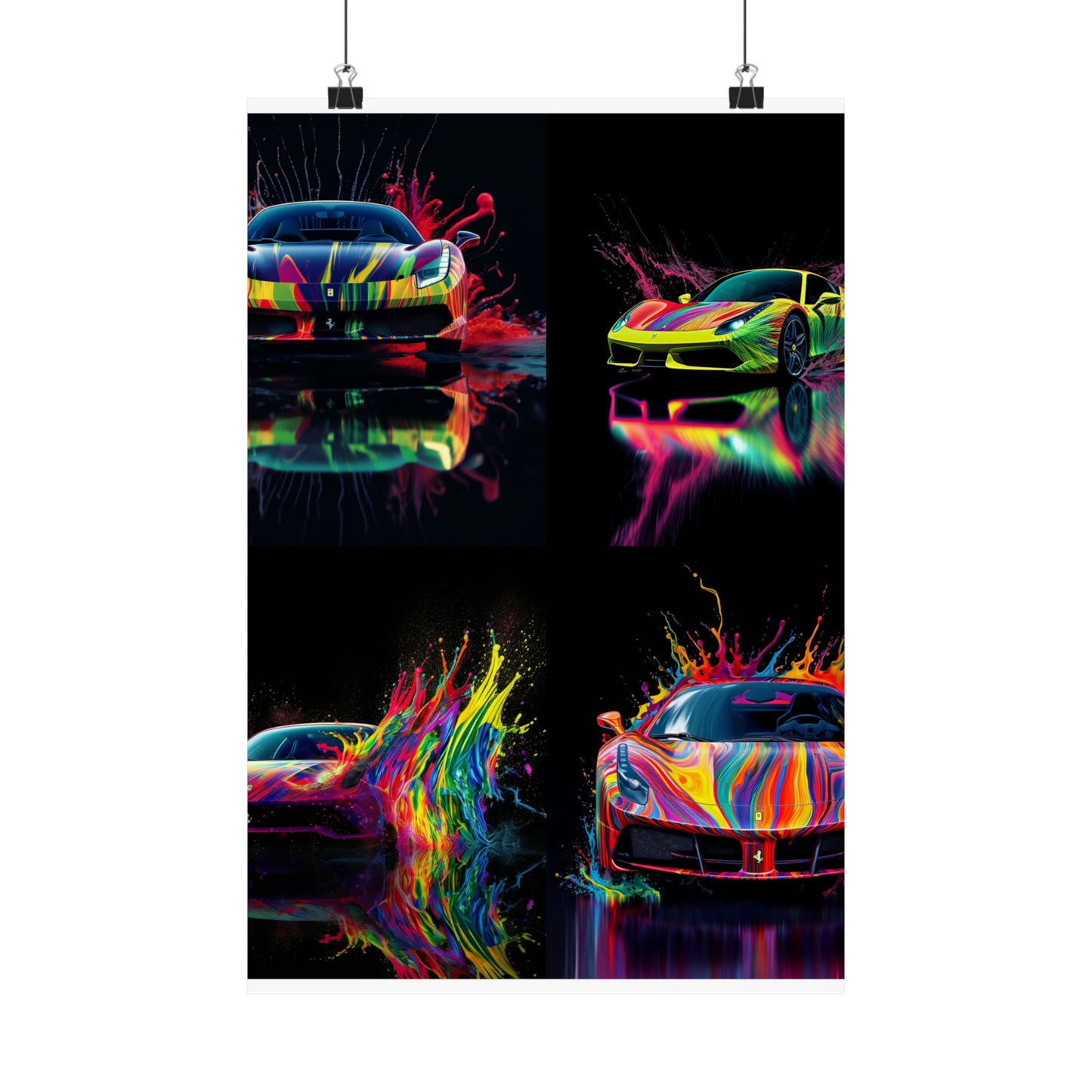 Premium Matte Vertical Posters Ferrari Fusion Water 5