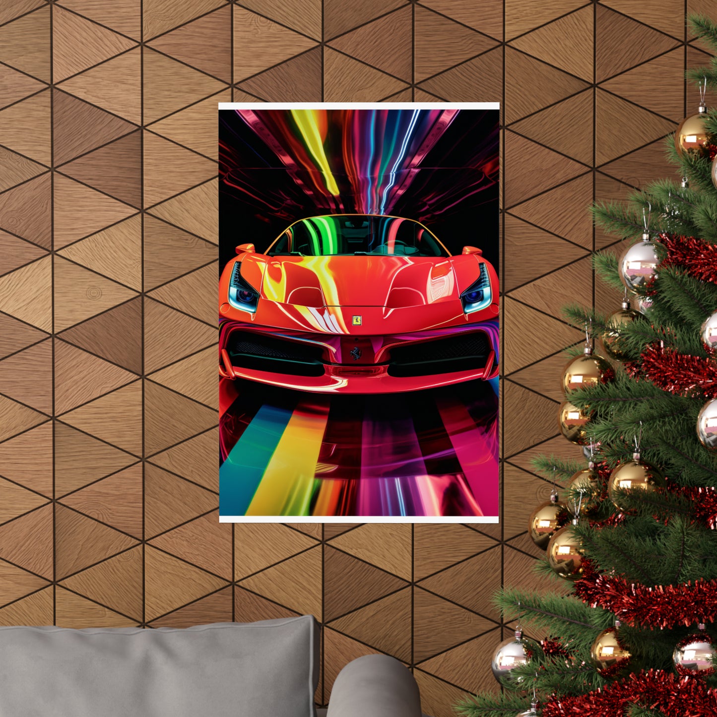 Premium Matte Vertical Posters Ferrari Flair Macro 3