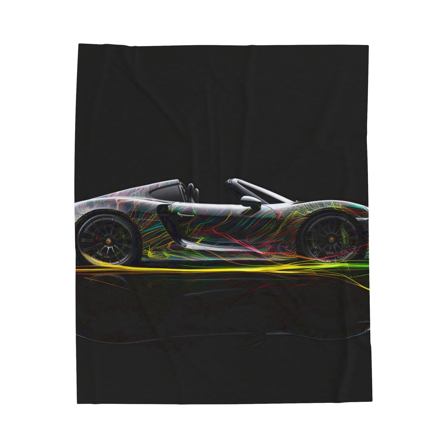 Velveteen Plush Blanket Porsche Line 1