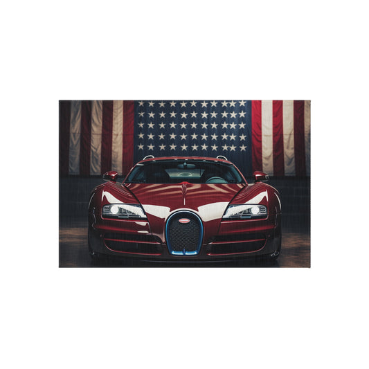 Outdoor Rug  American Flag Background Bugatti 1