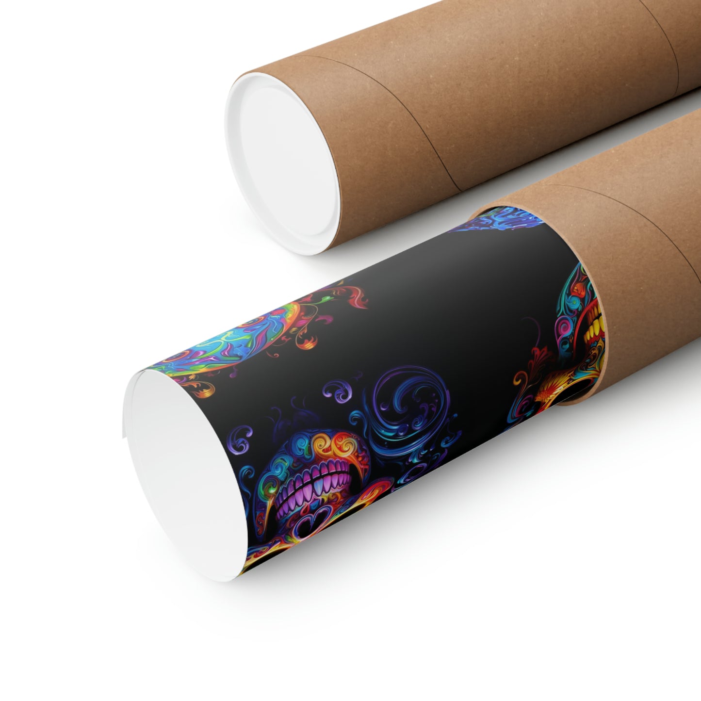 Premium Matte Vertical Posters Macro Skull Color 5