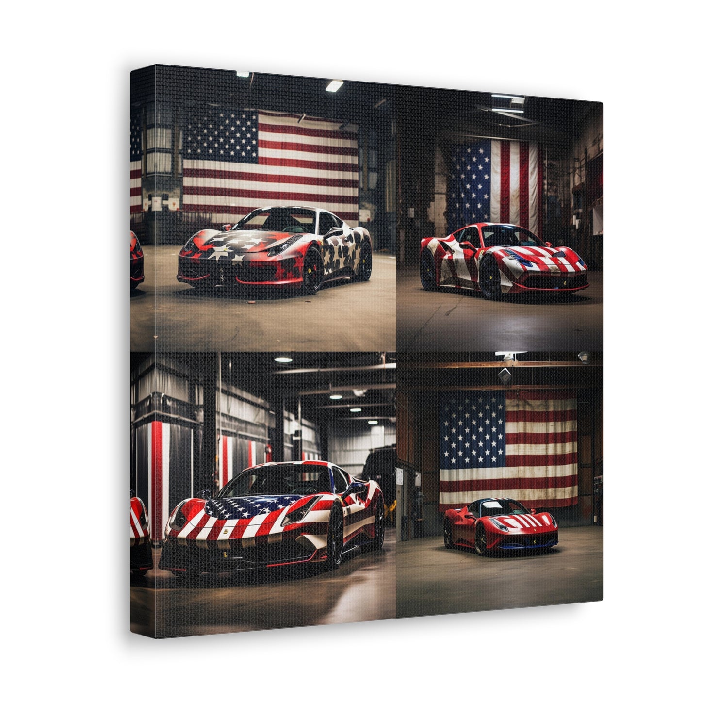 Canvas Gallery Wraps American Flag Farrari 5