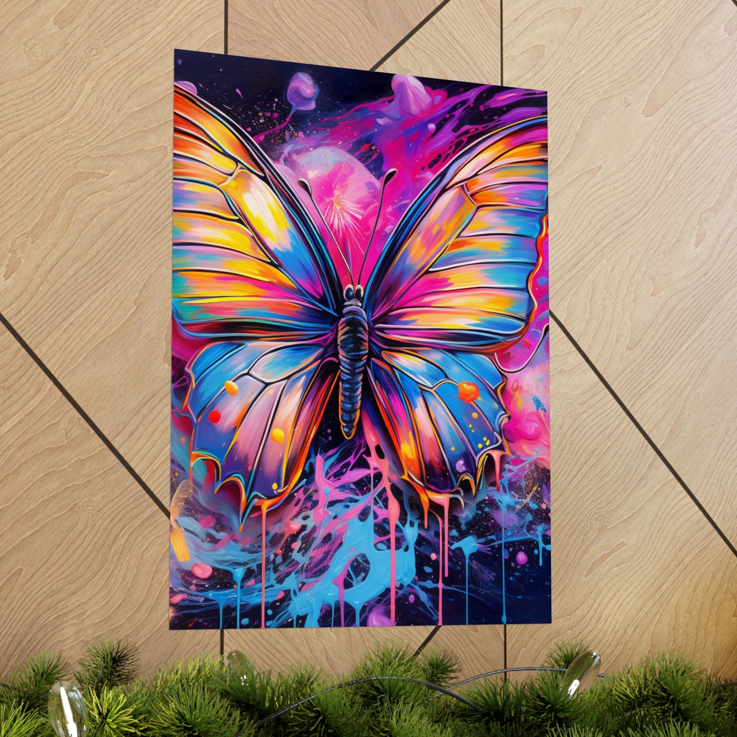 Premium Matte Vertical Posters Pink Butterfly Flair 3