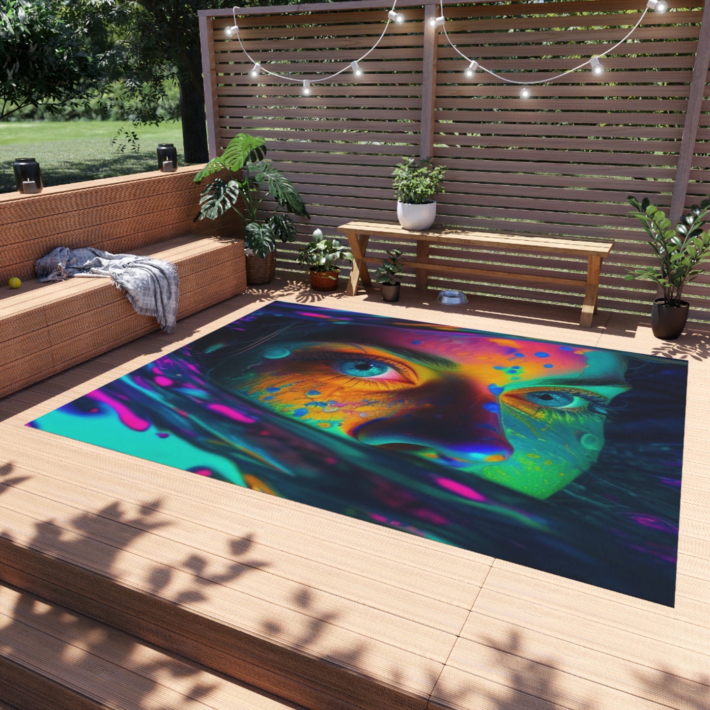 Outdoor Rug  Florescent Glow 3