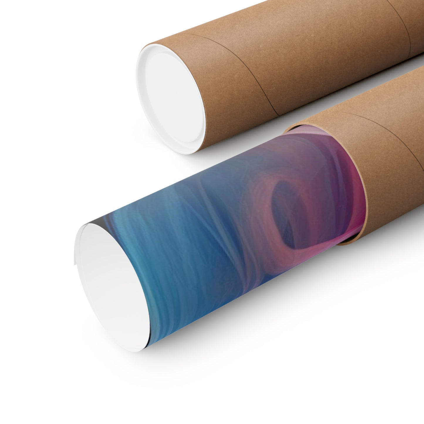Premium Matte Vertical Posters Pink & Blue Tulip Rose 3