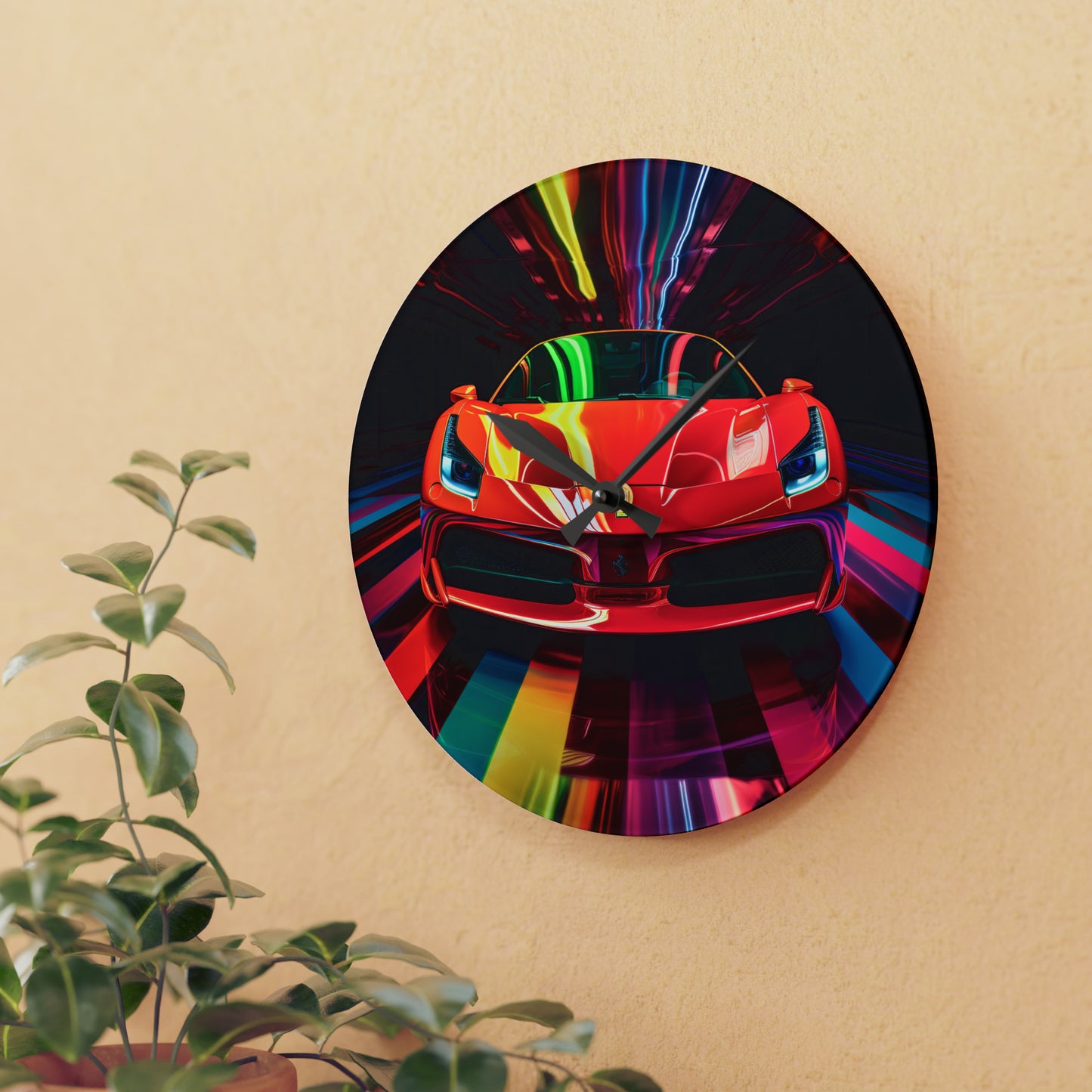 Acrylic Wall Clock Ferrari Flair Macro 3