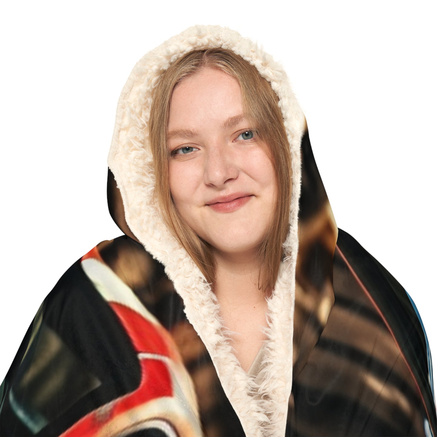 Snuggle Hooded Blanket American Flag Porsche 4