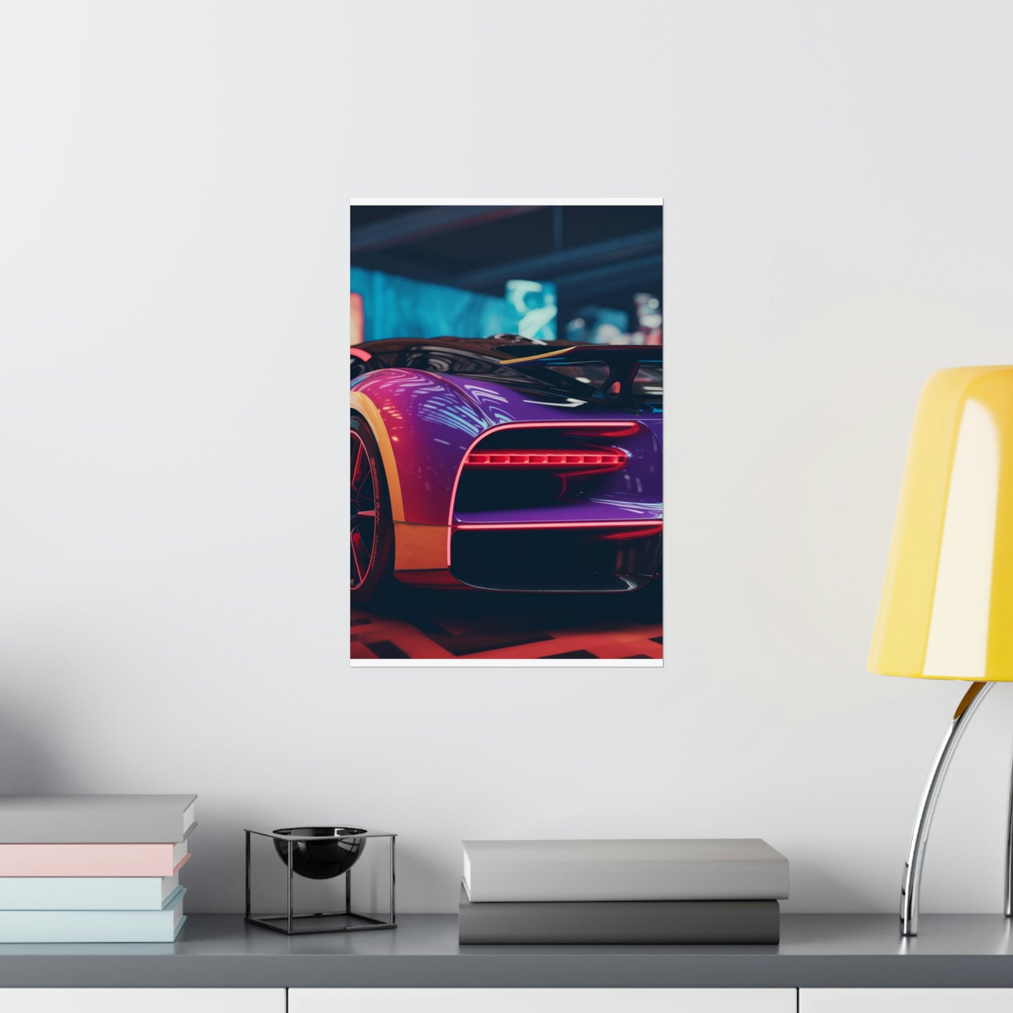 Premium Matte Vertical Posters Hyper Bugatti Neon Chiron 3