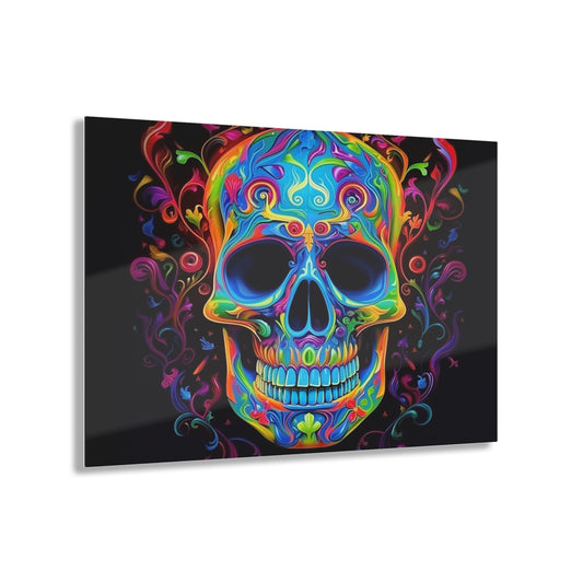 Acrylic Prints Macro Skull Color 4