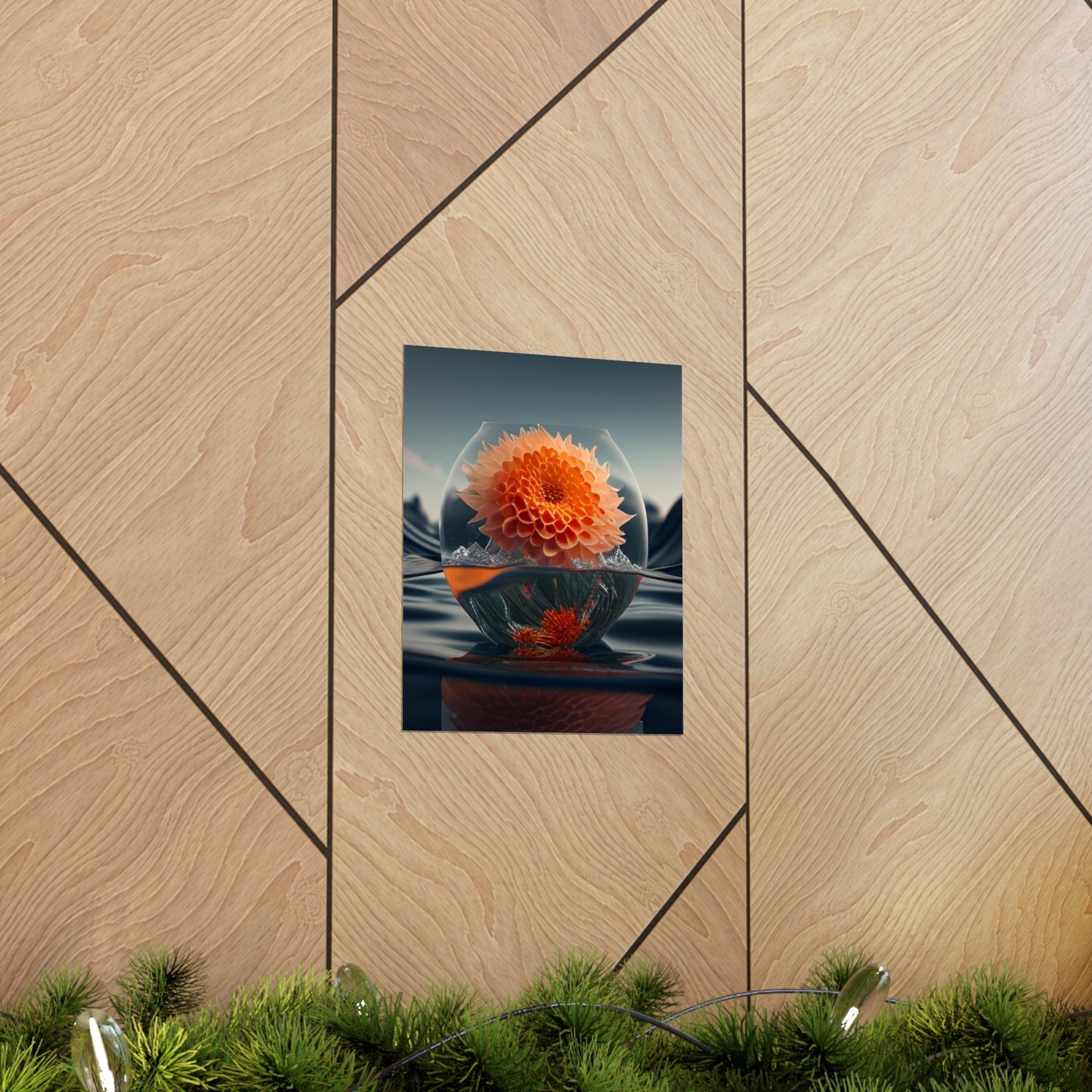 Premium Matte Vertical Posters Dahlia Orange 3