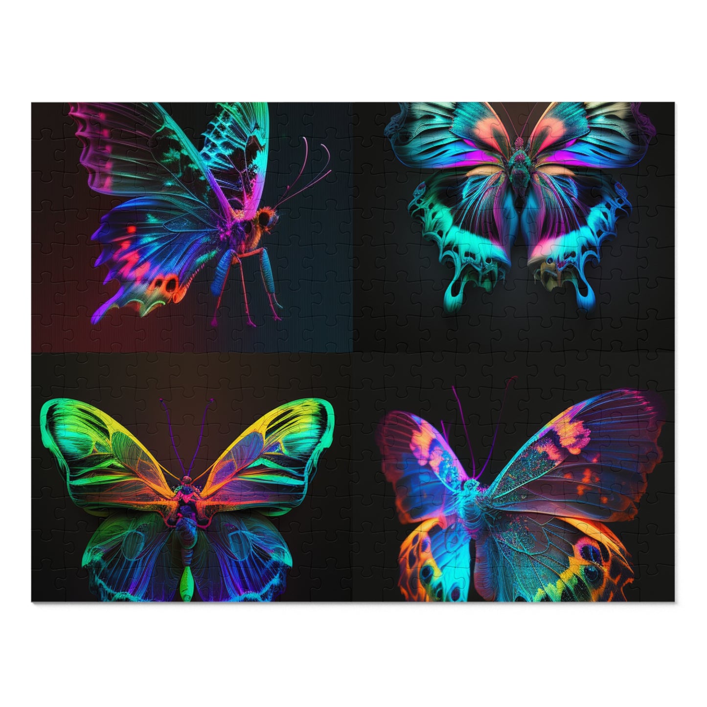 Jigsaw Puzzle (30, 110, 252, 500,1000-Piece) Raw Hyper Color Butterfly 5