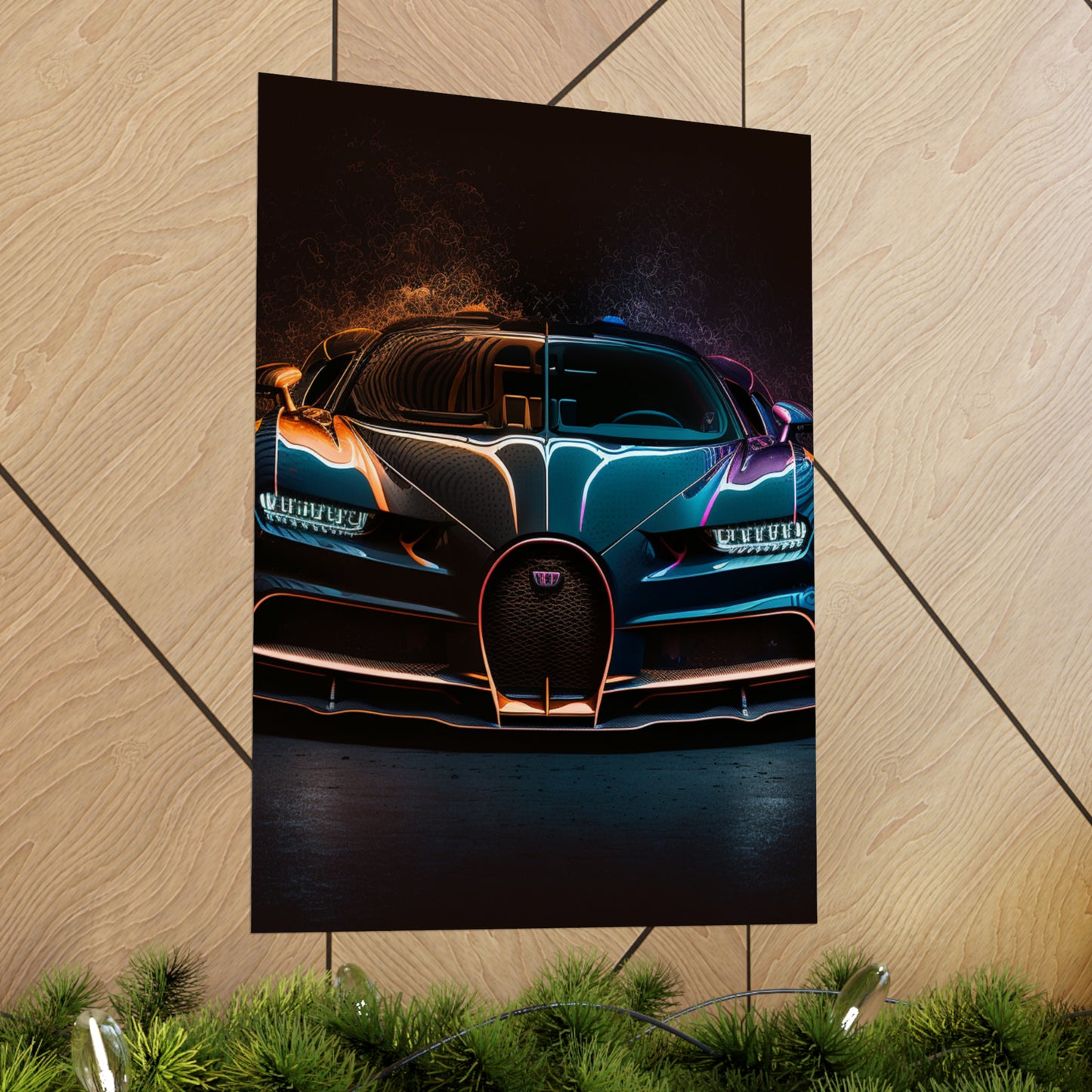 Premium Matte Vertical Posters Bugatti Chiron Super 3