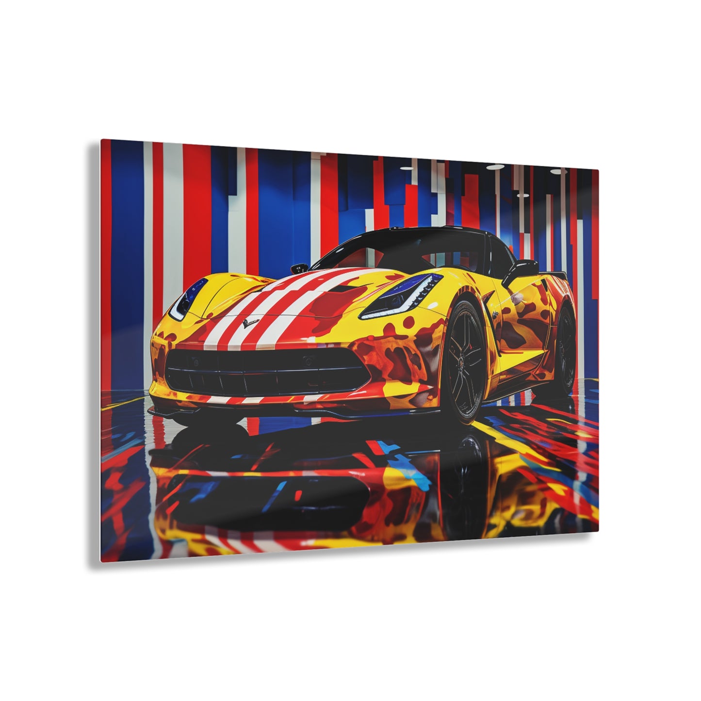 Acrylic Prints Macro Flag Ferrari 4