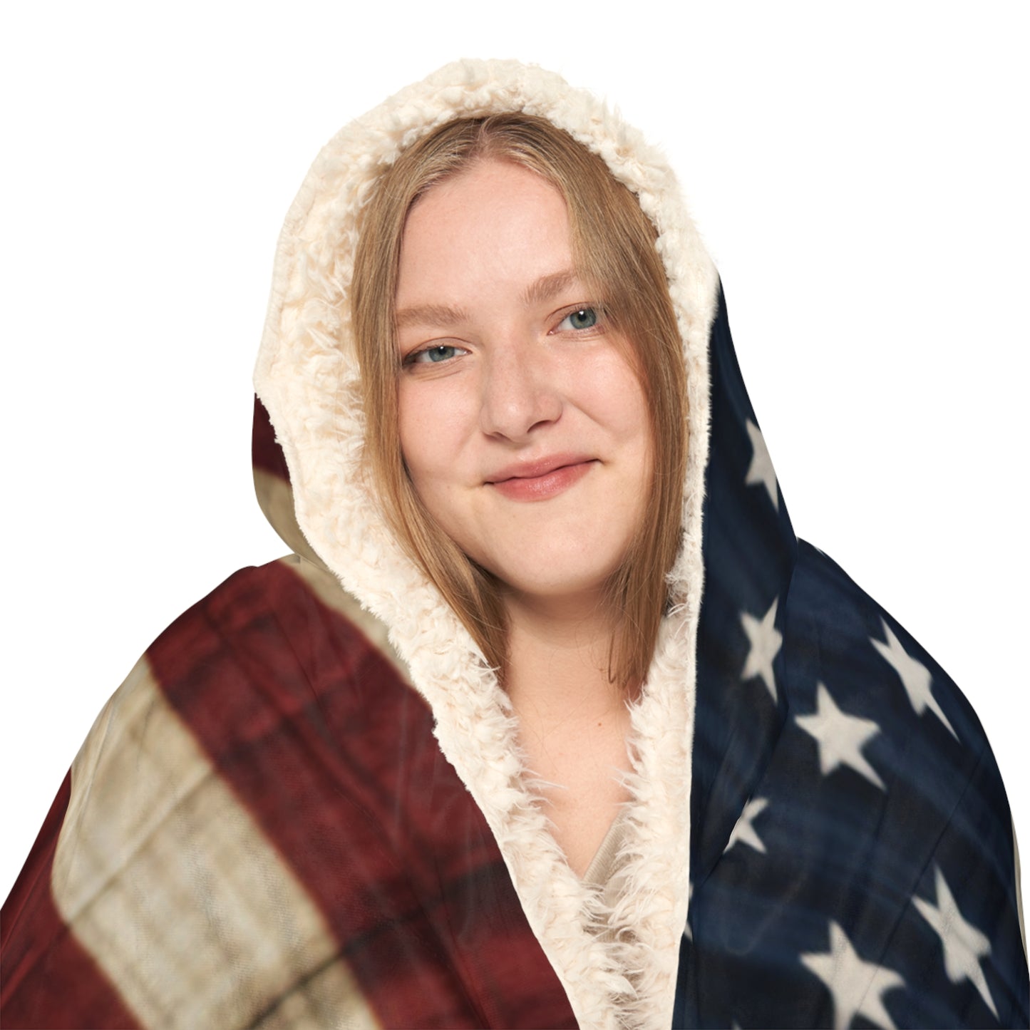 Snuggle Hooded Blanket American Flag Farrari 4