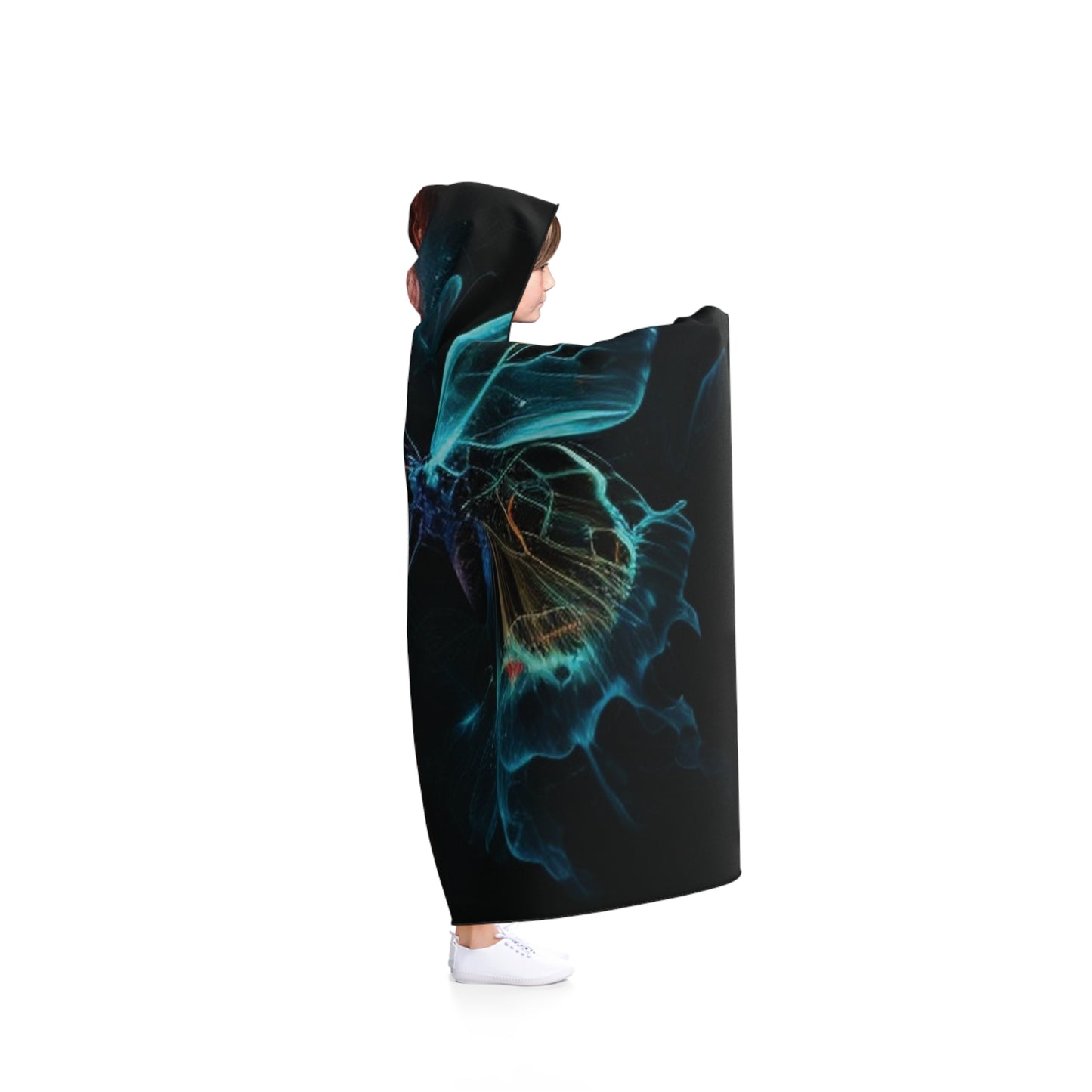 Hooded Blanket Kiss Neon Butterfly 4