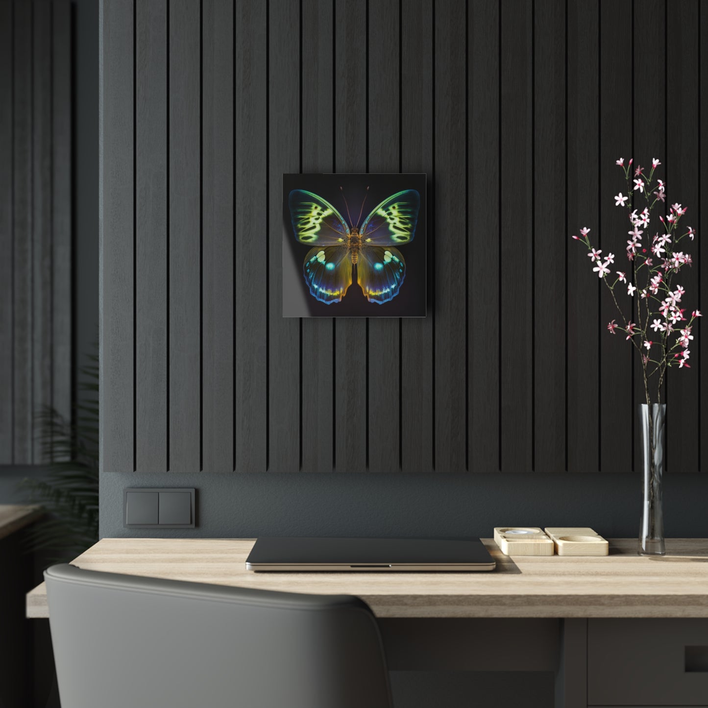 Acrylic Prints Neon Hue Butterfly 1