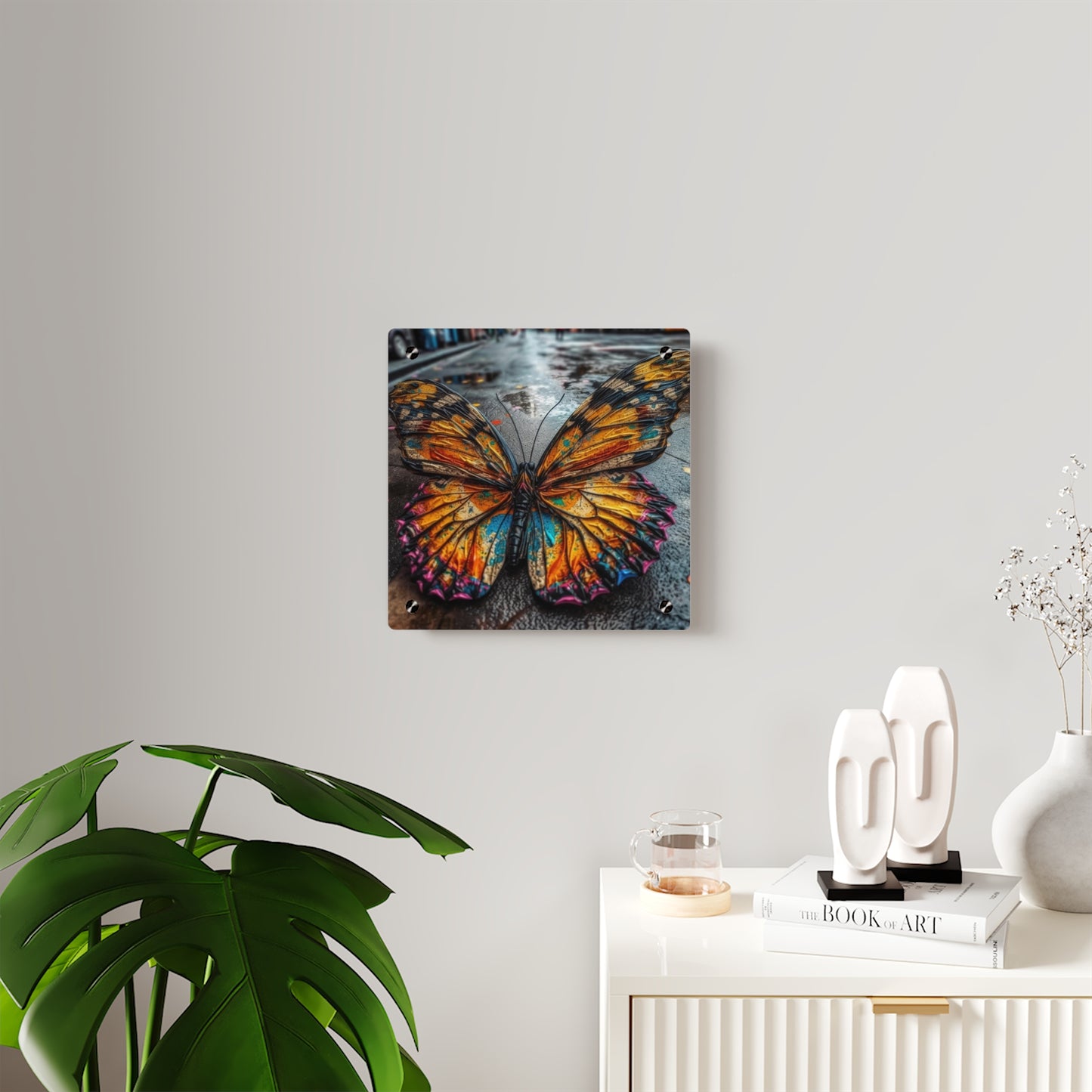 Acrylic Wall Art Panels Liquid Street Butterfly 1