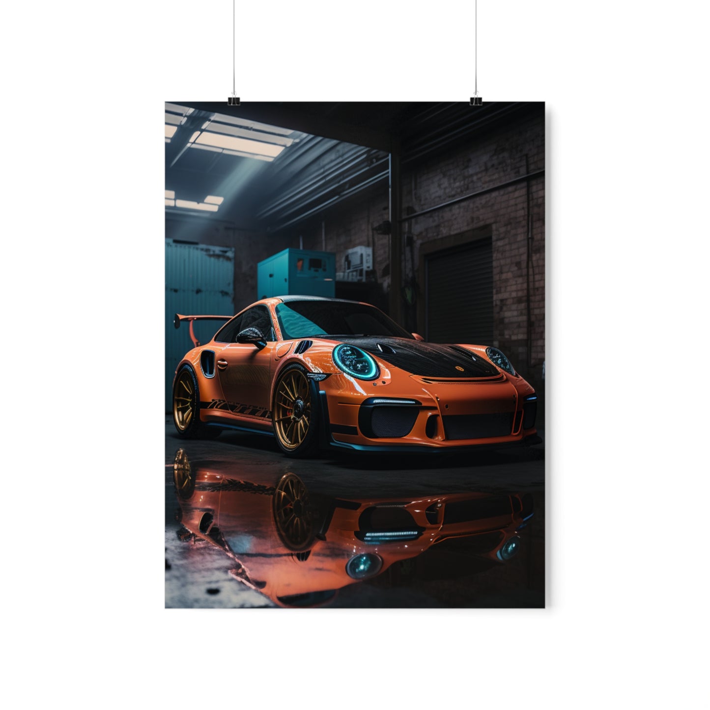 Premium Matte Vertical Posters Porsche Color 1