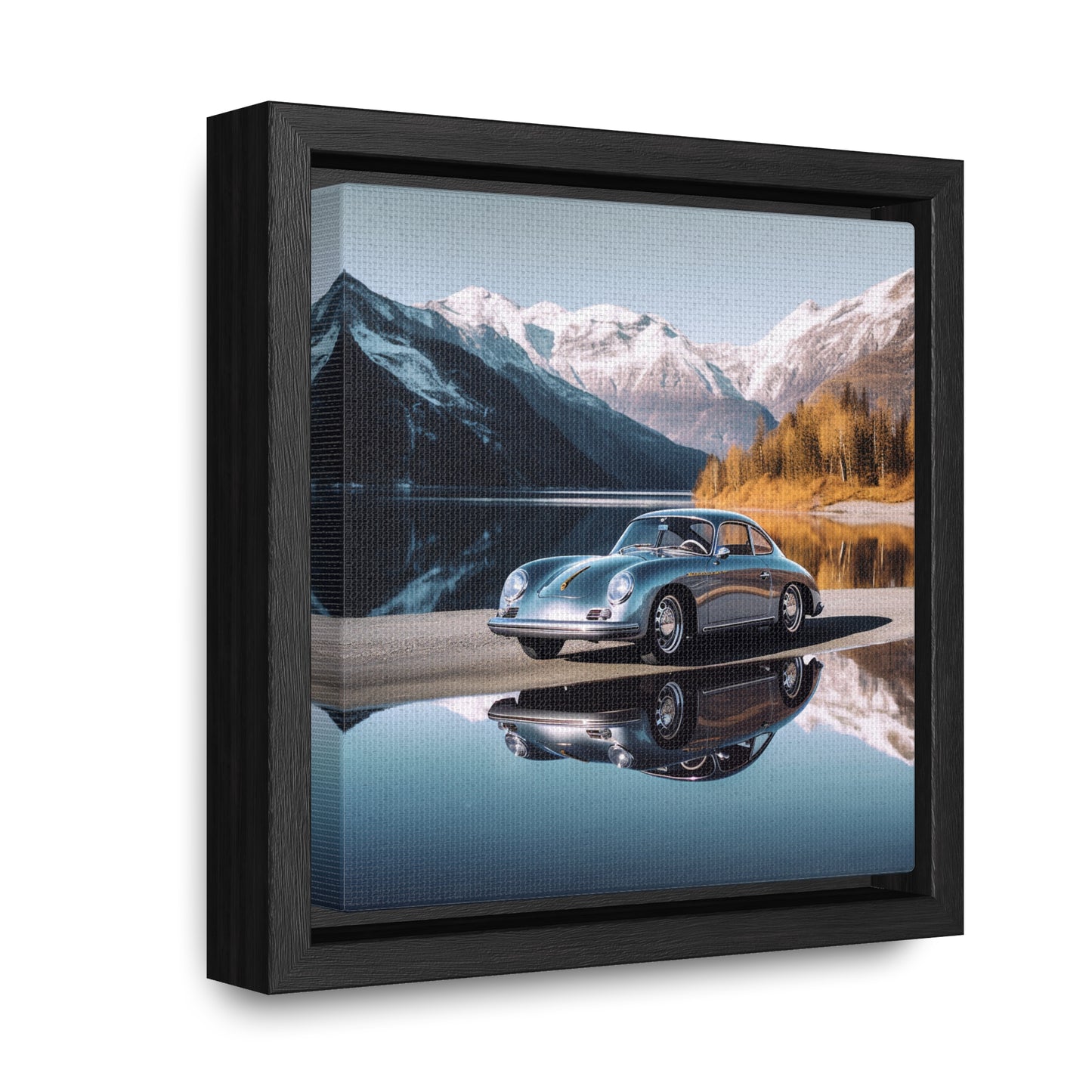 Gallery Canvas Wraps, Square Frame Porsche Lake 1