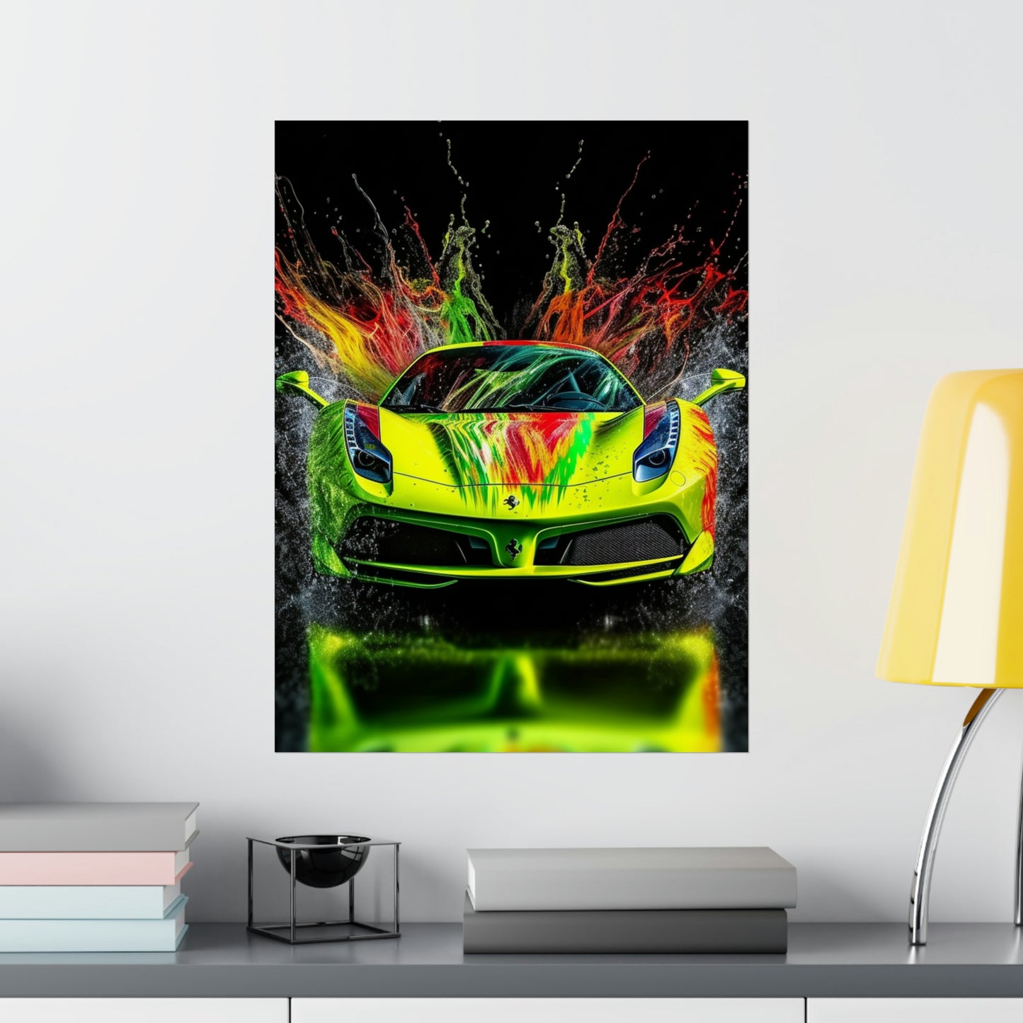 Premium Matte Vertical Posters Farrari Water 1